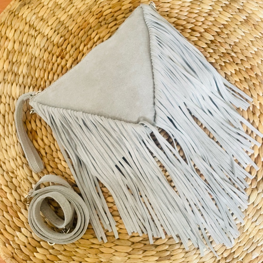 Zara Bohemian Suede Clutch/Crossbody - Picture 5 of 8